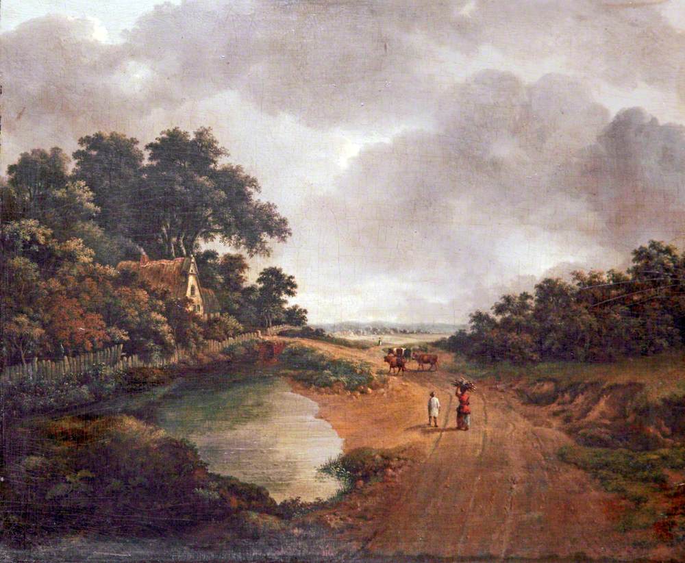 Landscape with a Cottage and a Pond by Patrick Nasmyth
