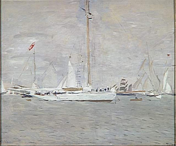 The Yacht Nereus in Roads Cowes by Paul César Helleu