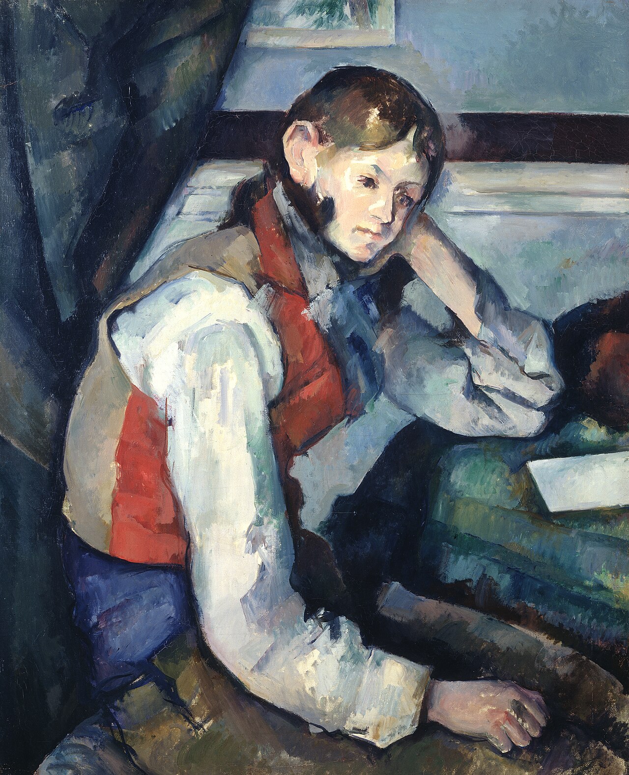 The Boy in the Red Vest by Paul Cézanne