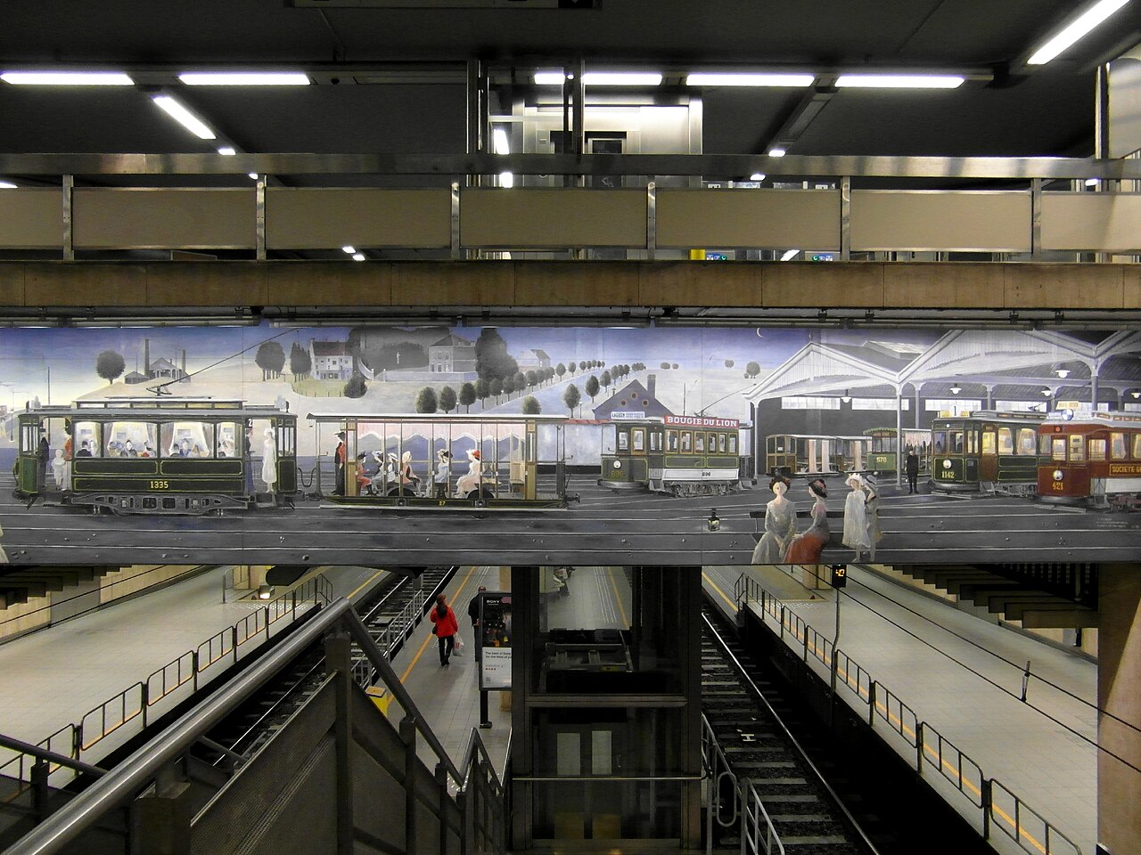 Nos vieux trams bruxellois by Paul Delvaux