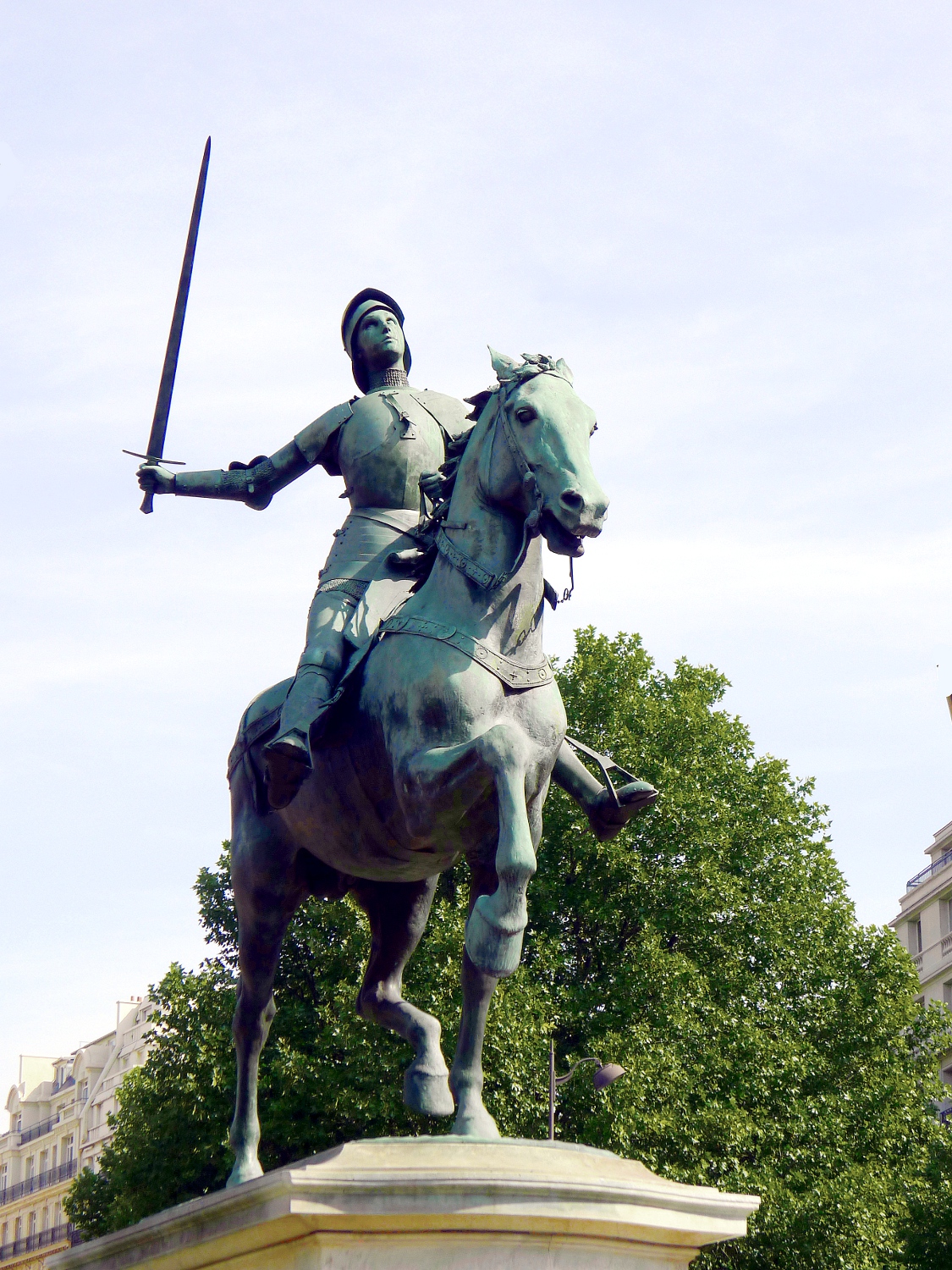equestrian statue of Joan of Arc by Paul Dubois