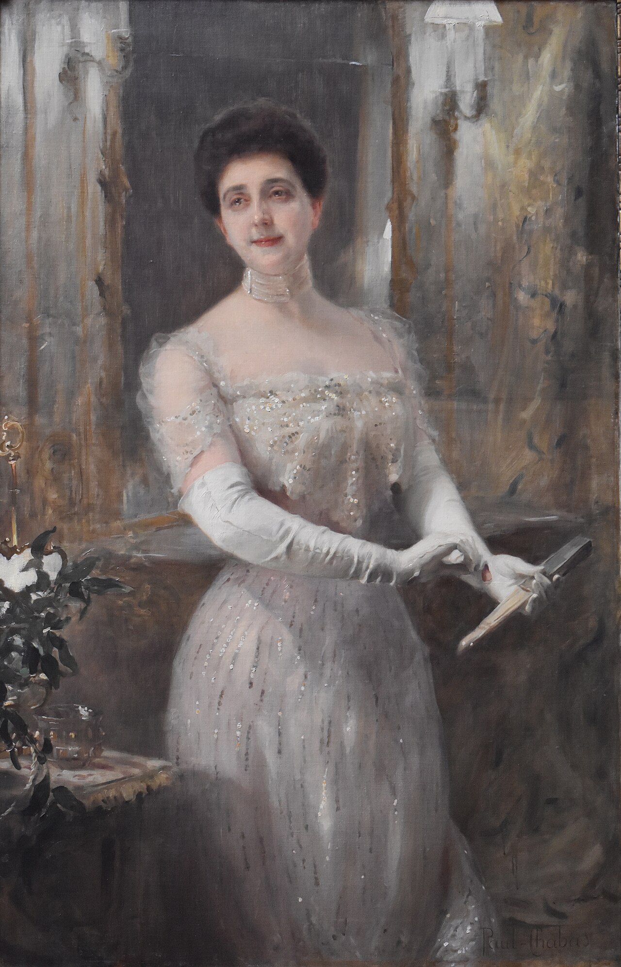 Paul Chabas - Portrait de la femme de l'artiste by Paul Émile Chabas