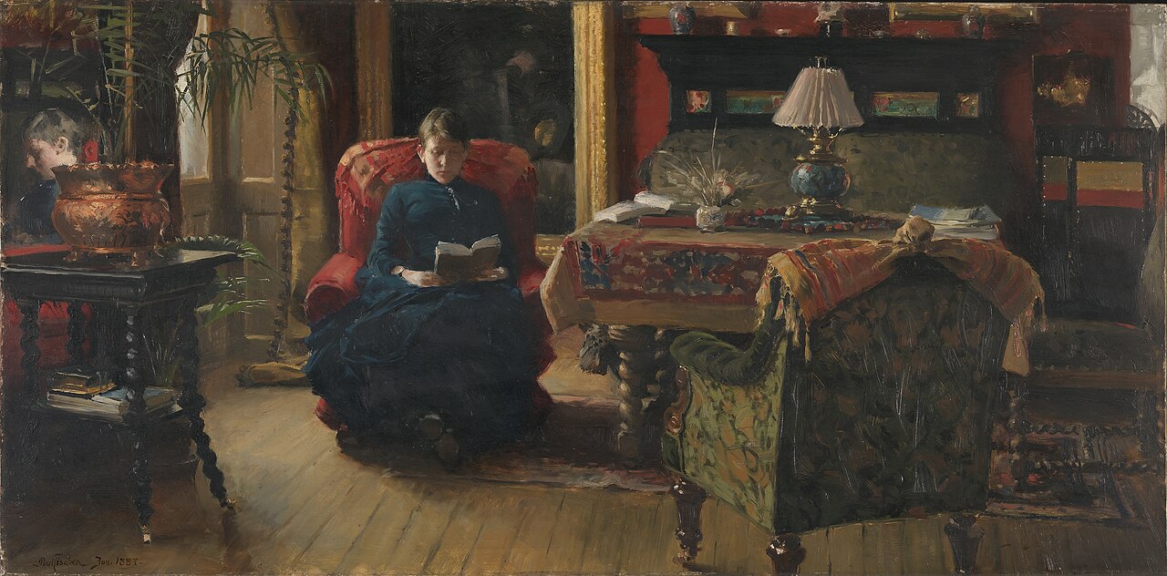 The living room by Paul Fischer