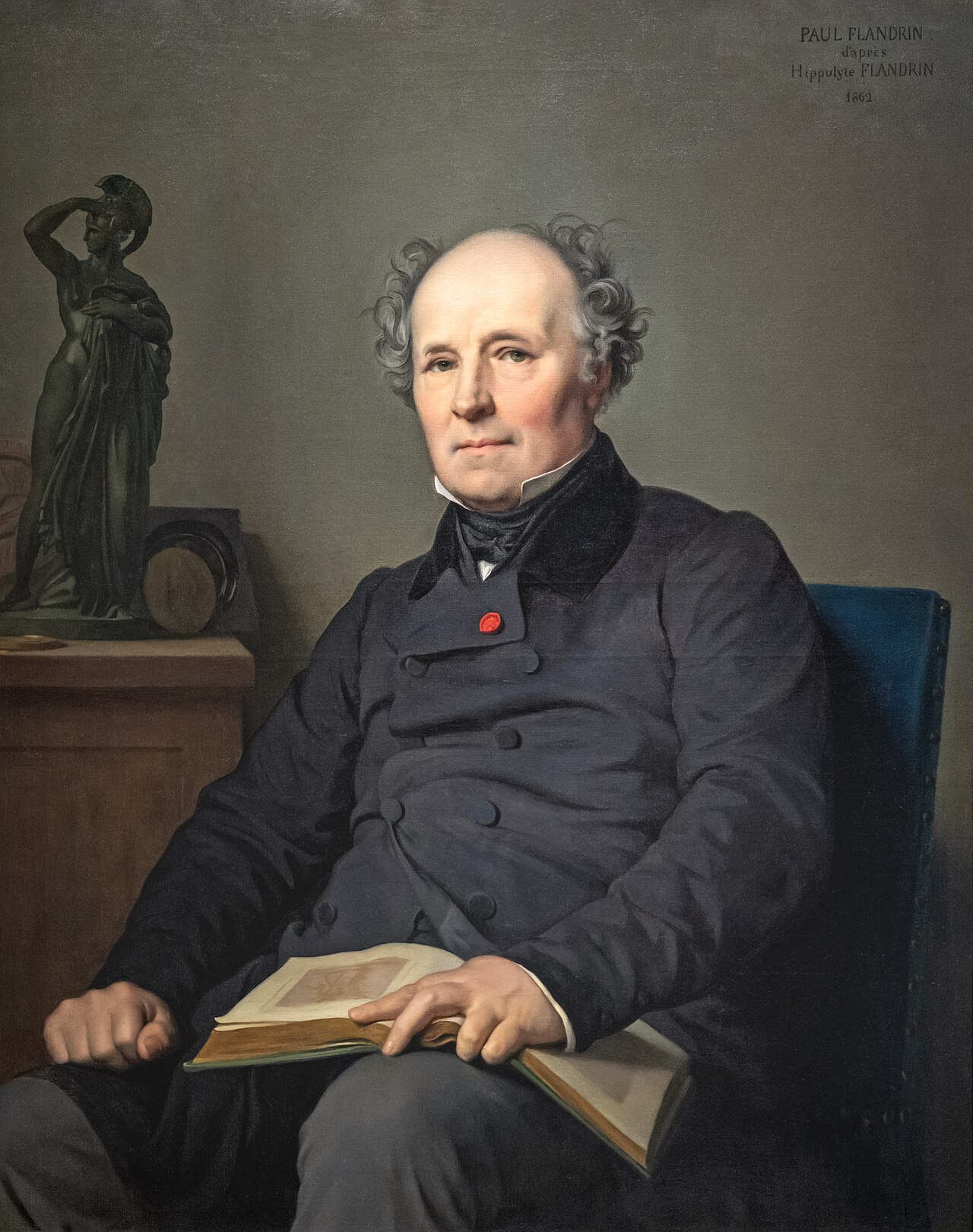 Portrait of Édouard Gatteaux (1788-1881), sculptor and medalist by Paul Flandrin
