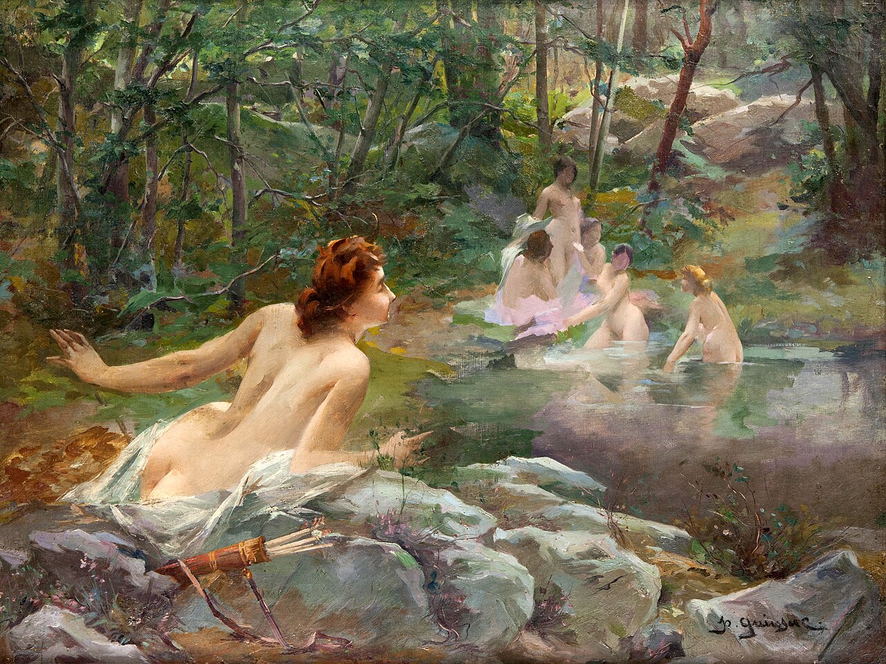 Nymphs in the Forest by Paul François Quinsac