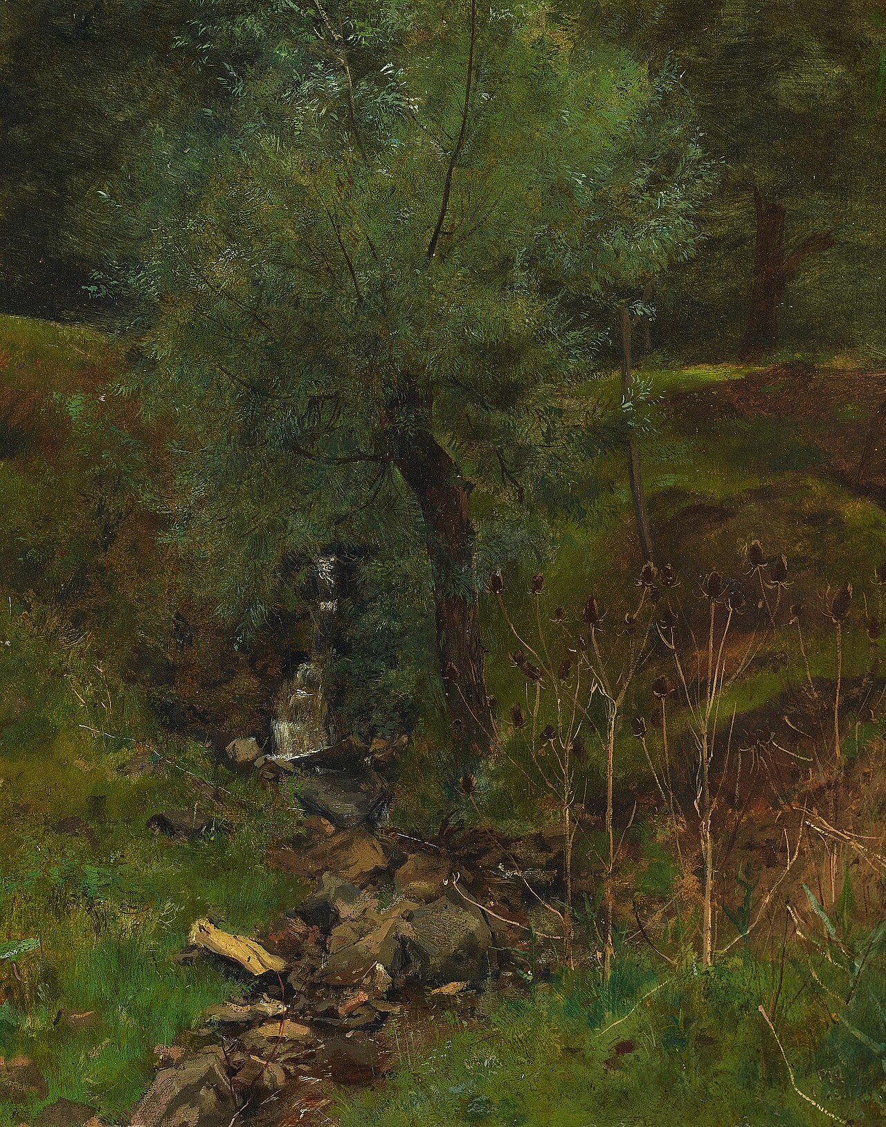 Willow by the creek by Paul Friedrich Meyerheim