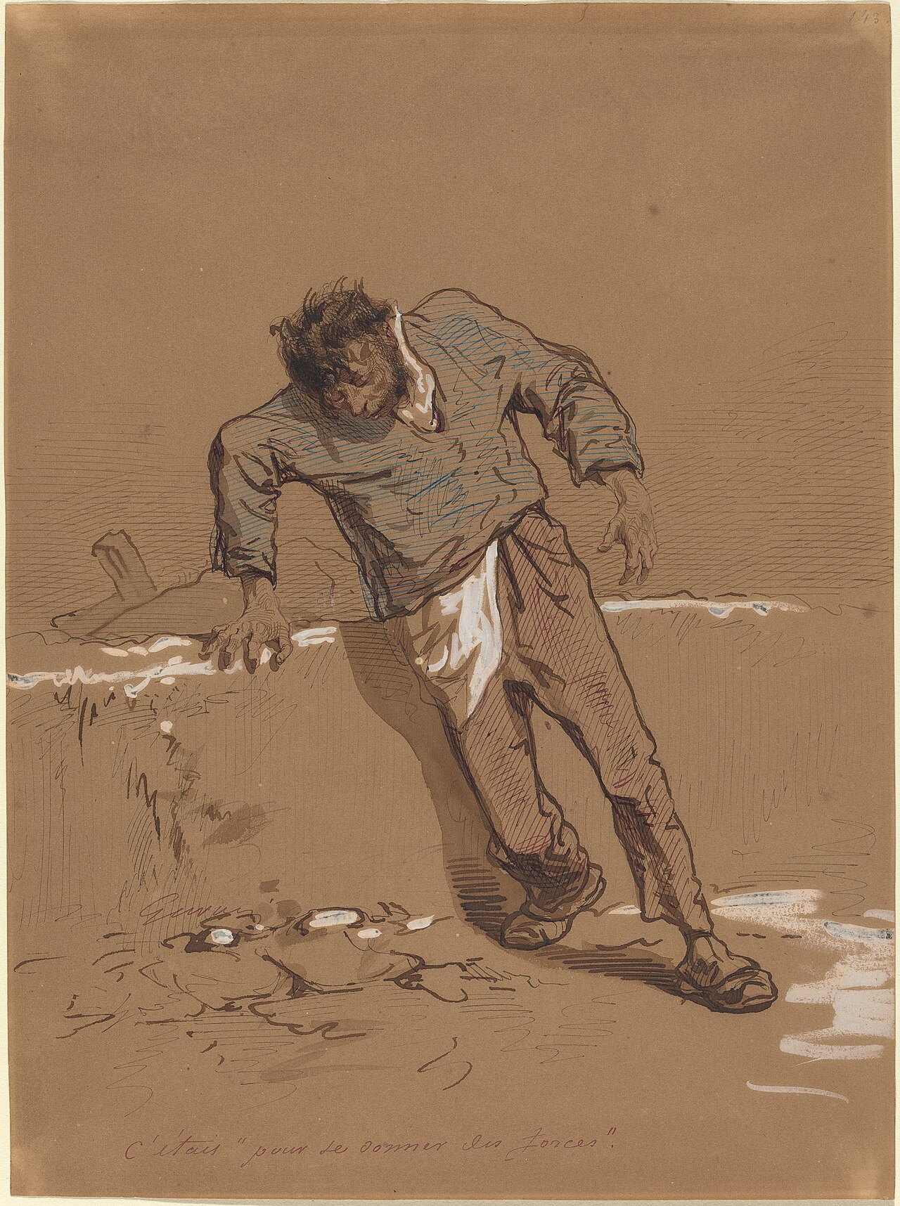 C'etais "pour se donner des forces" by Paul Gavarni