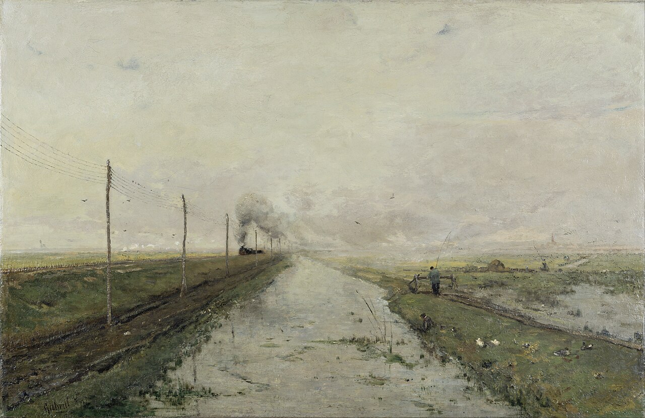 Landscape with a train by Paul Joseph Constantin Gabriël