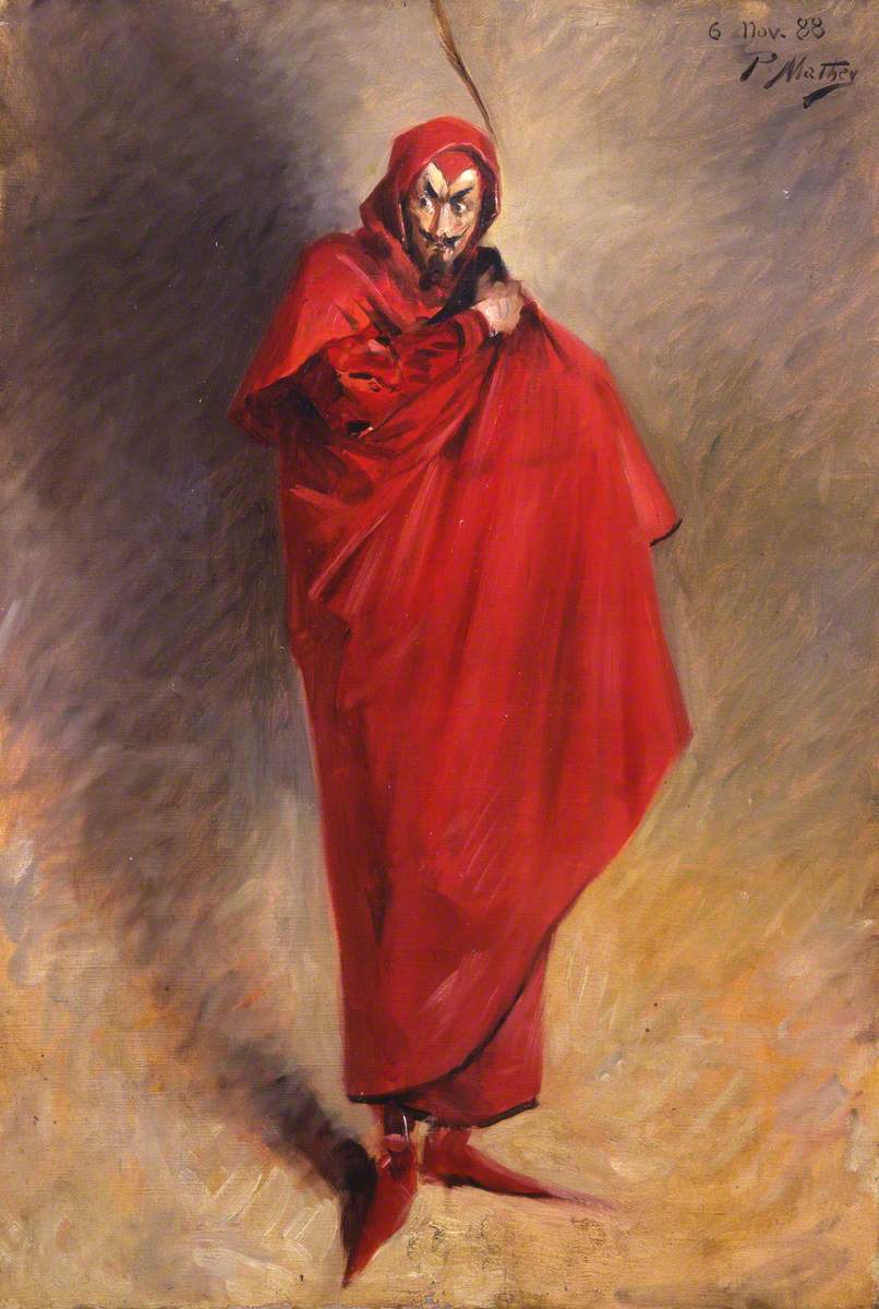 Portrait of an Unidentified Man as Mephistopheles by Paul Mathey