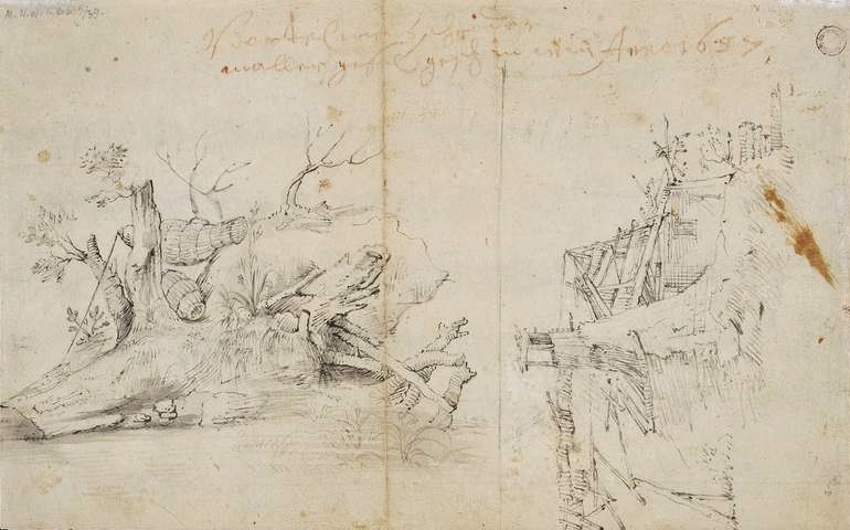 Landscape sketch by Paulus van Vianen