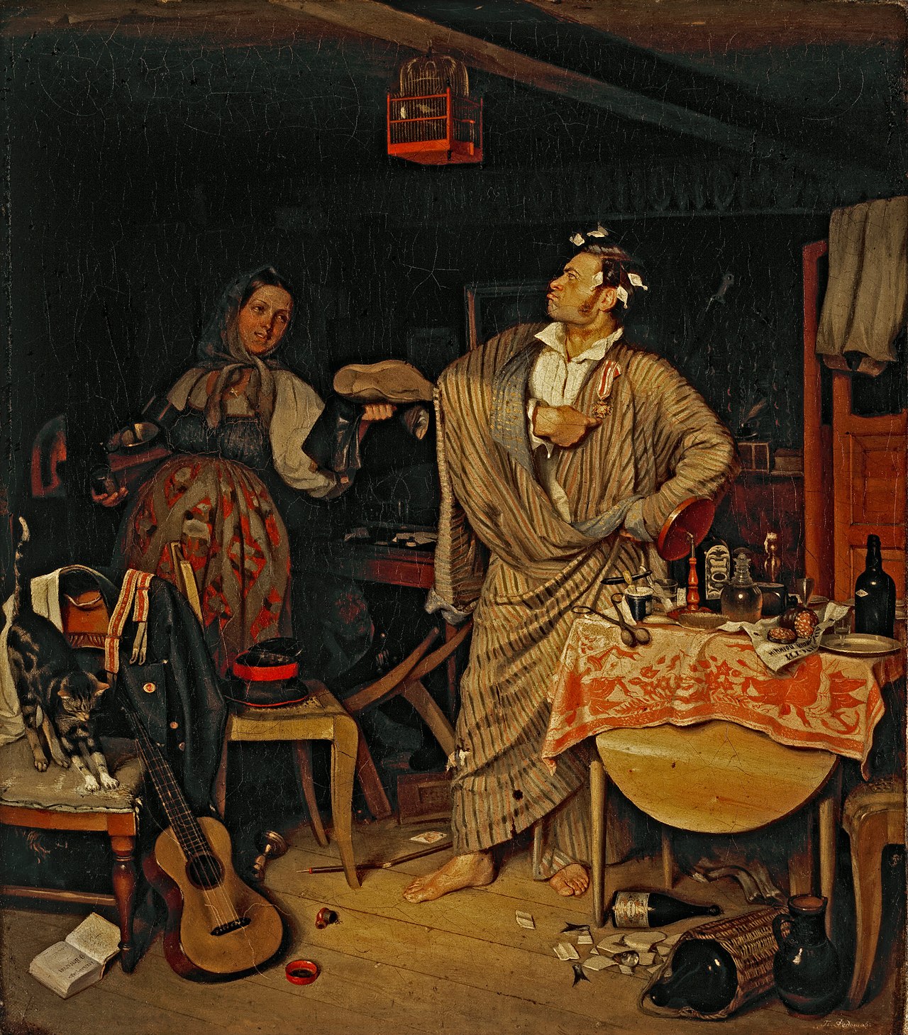 "The fresh cavalier." The 'morning after' of an official who has received his first state order by Pavel Fedotov