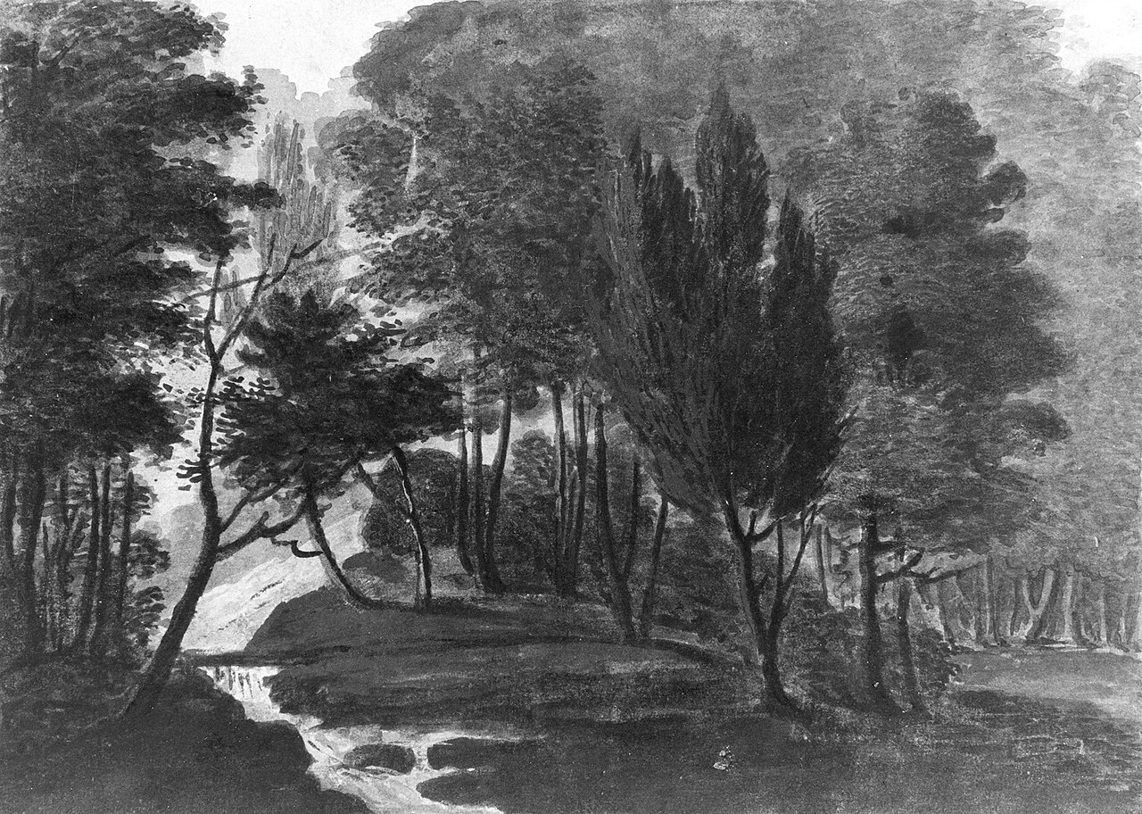 A Woodland Scene (The Sun Reflecting on the Dew, a Garden Scene: Echo, Pennsylvania, A Place belonging to Mr. D. Bavarage, 1808) by Pavel Svinyin