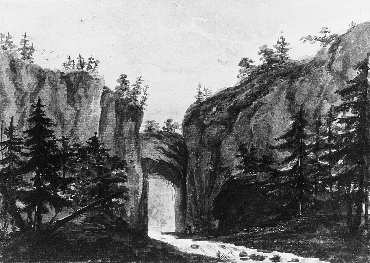 Natural Bridge, Virginia (Copy after an Engraving in François Jean, Marquis de Chastellux, Travels in North America, 1787) by Pavel Svinyin