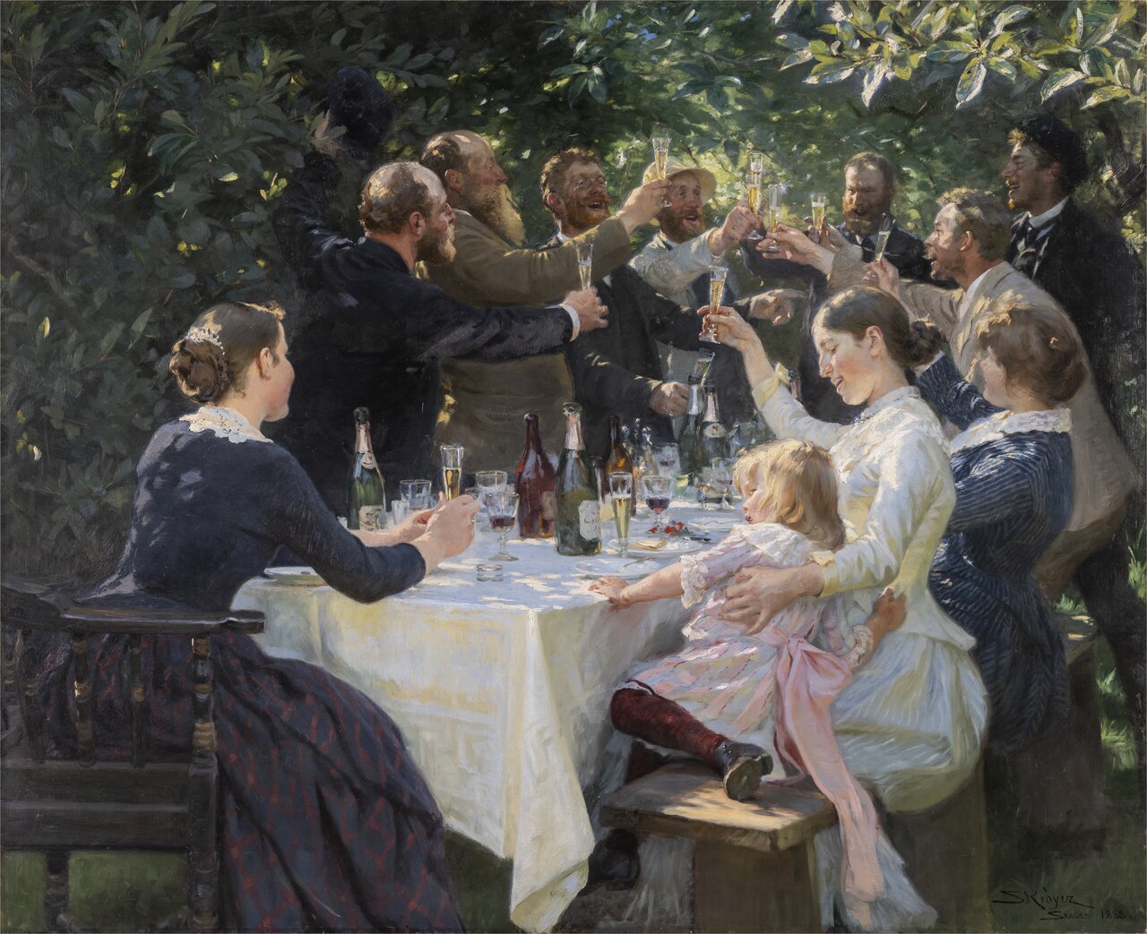 Hip, Hip, Hurrah! by Peder Severin Krøyer