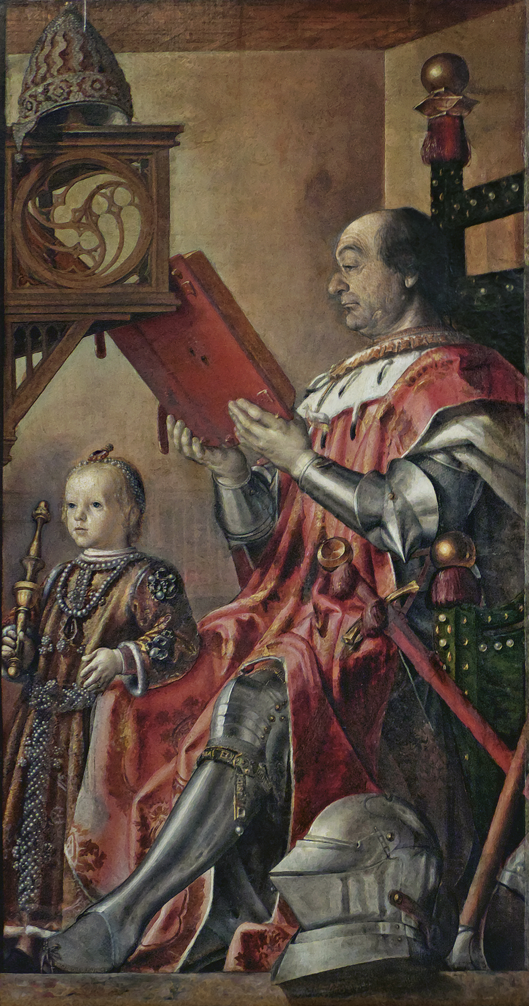 Portrait of Federico da Montefeltro with His Son Guidobaldo by Pedro Berruguete
