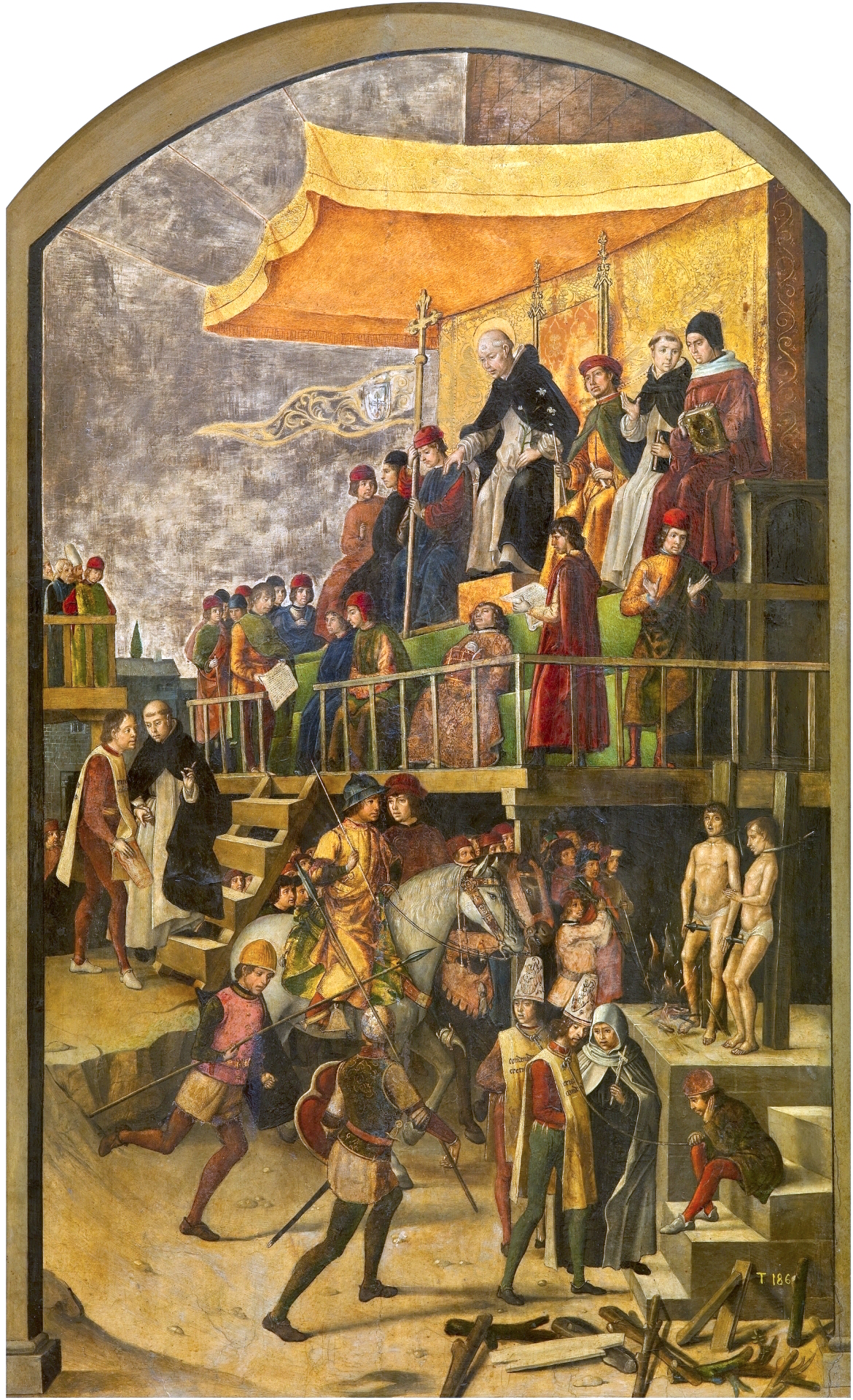 Saint Dominic Presiding over an Auto-da-fe by Pedro Berruguete