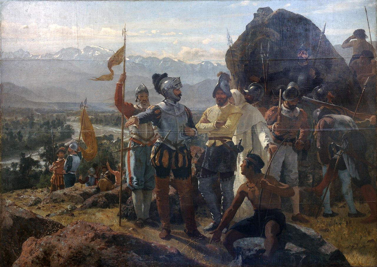 La fundación de Santiago by Pedro Lira Rencoret
