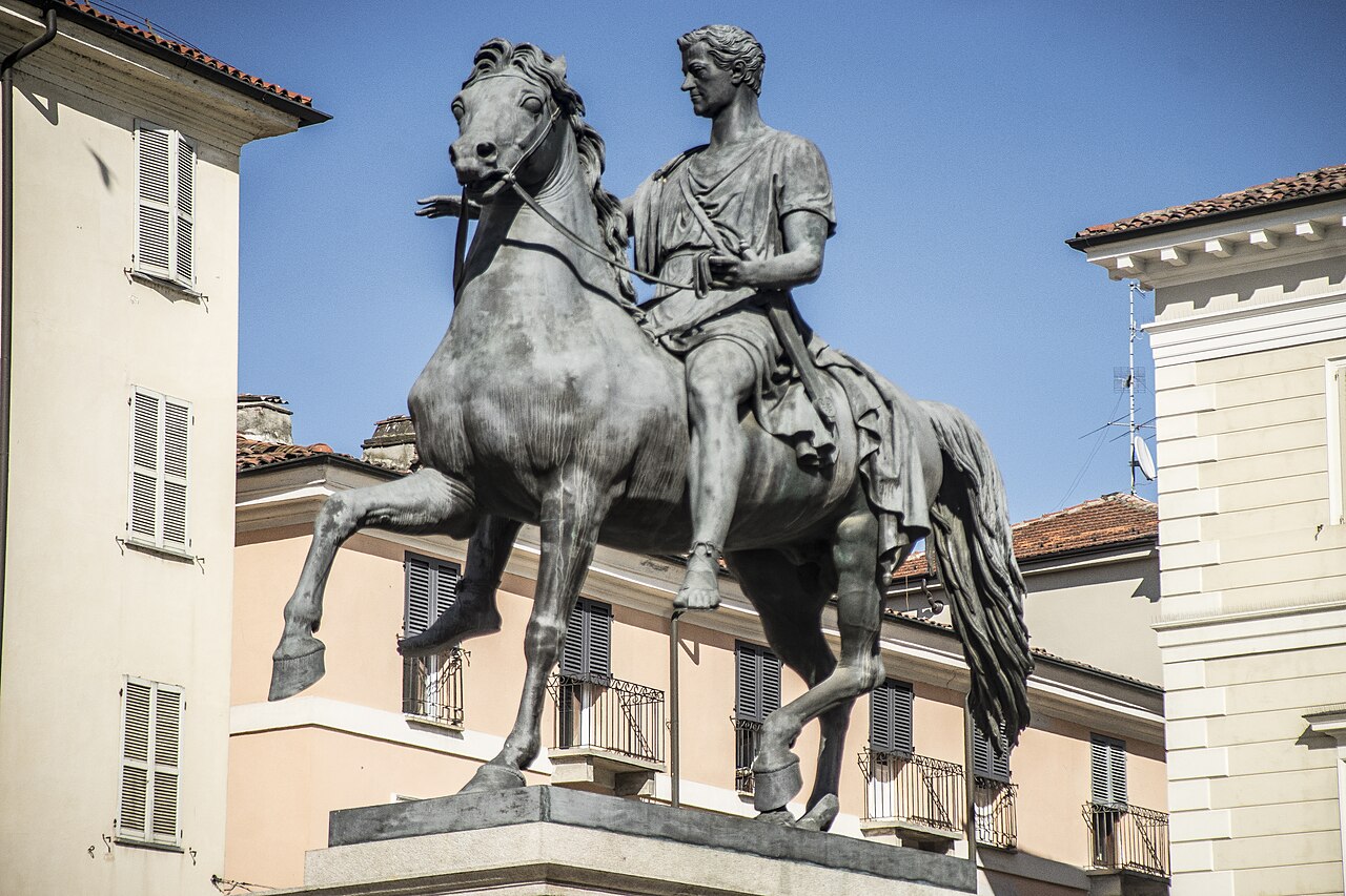 Equestrian statue of Carlo Alberto by Pelagio Palagi