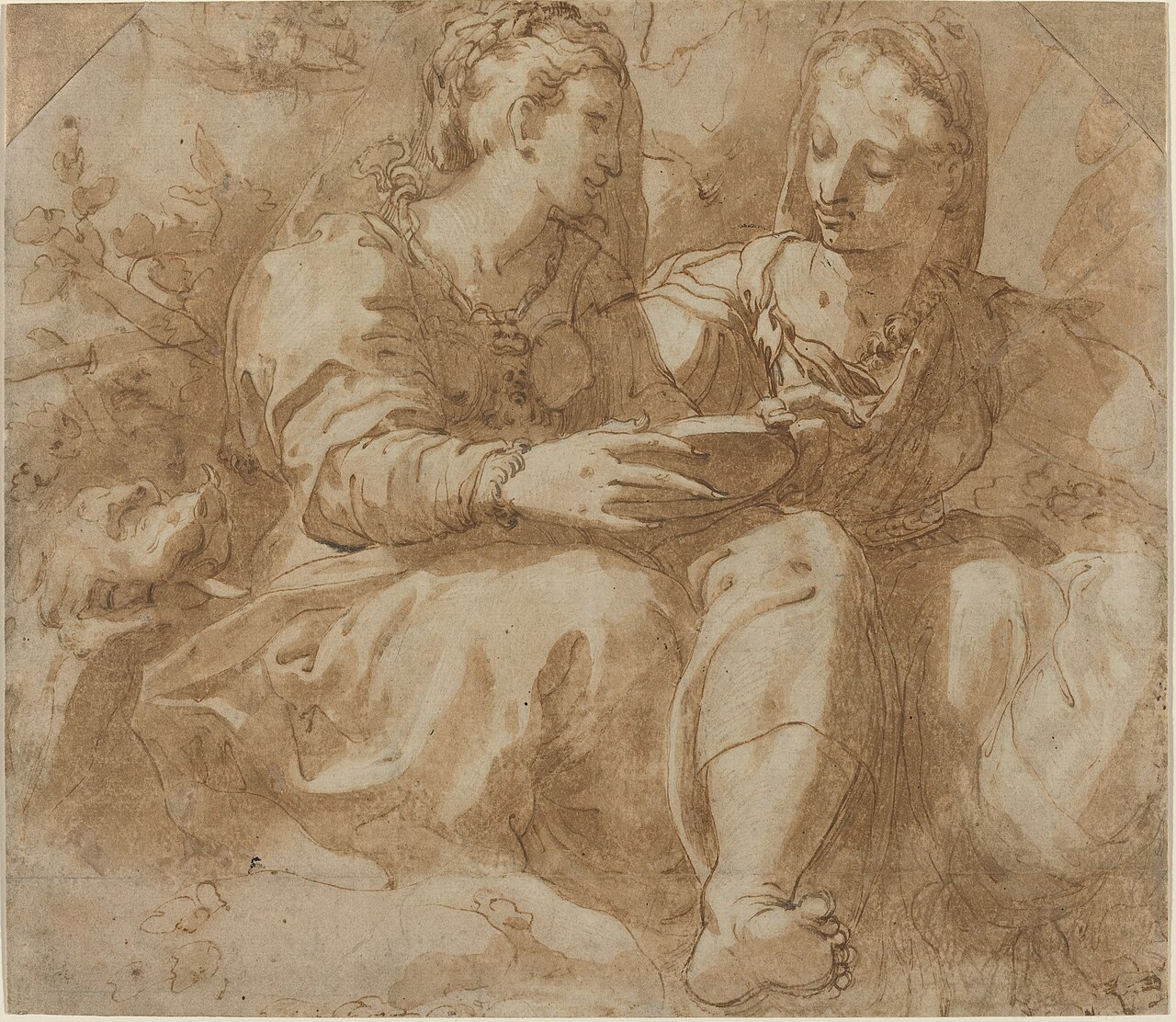 Two Seated Women by Pellegrini Tiballdi