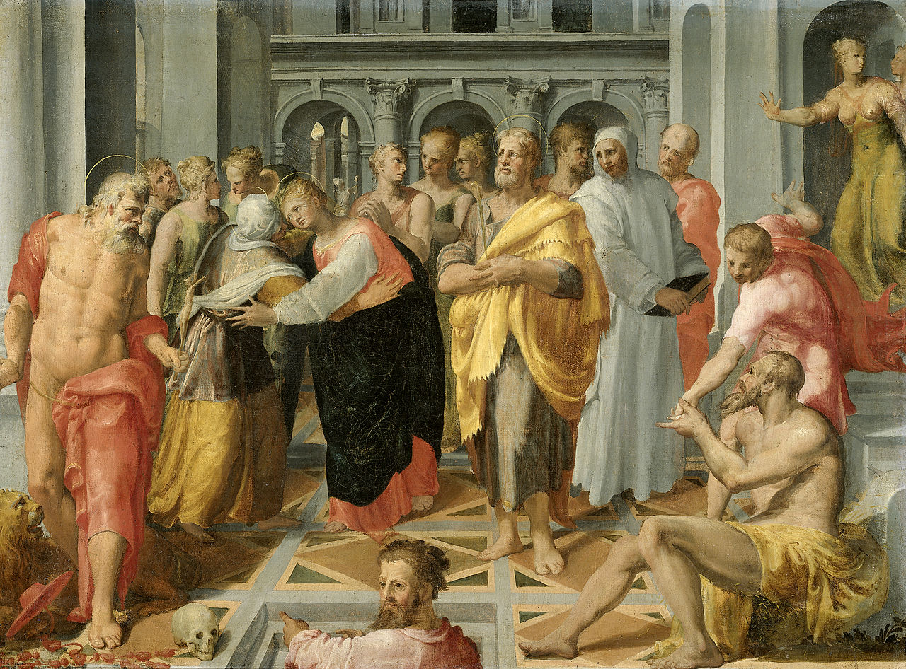Visitation (Meeting of Mary and Elizabeth in the Presence of Saints Joseph and Jerome) by Pellegrini Tiballdi