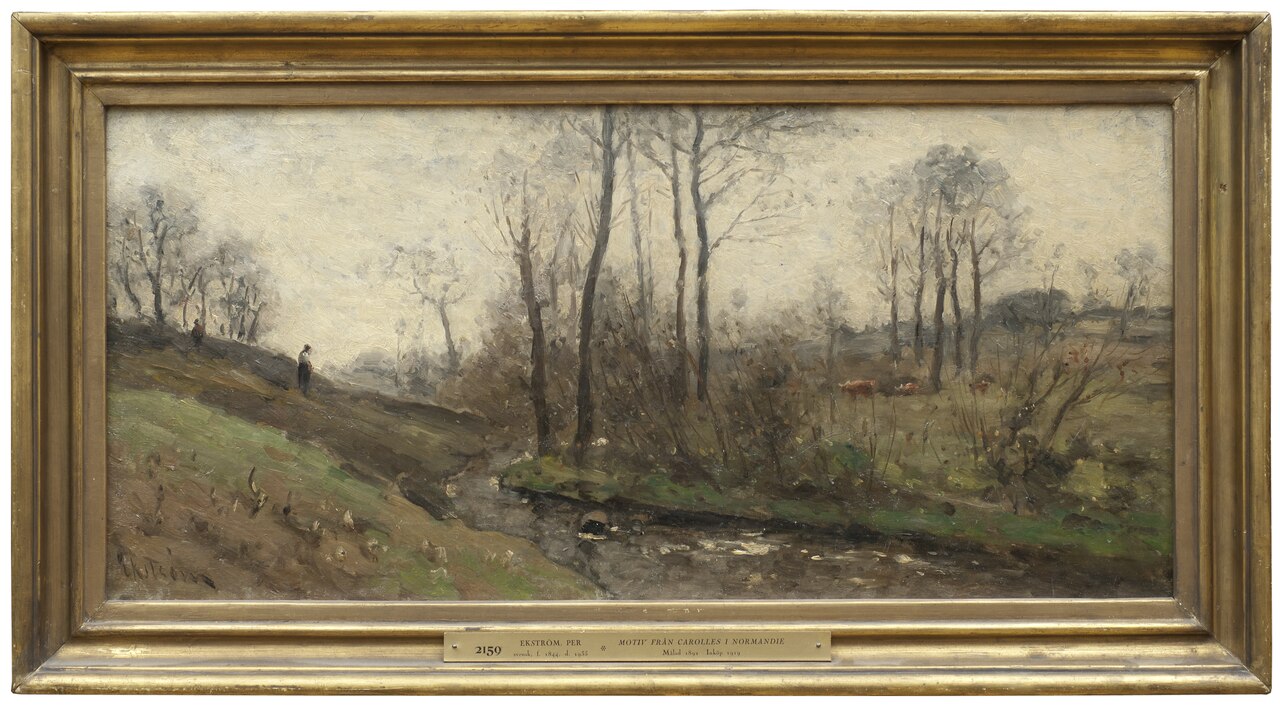 Landscape with a Running Brook. Scene from the Carolles in Normandy by Per Ekström