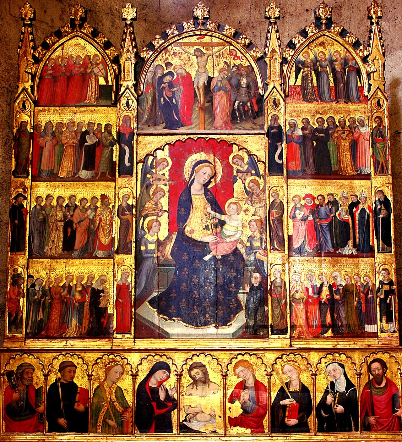 Altarpiece Mary and all saints from Pere Serra by Pere Serra