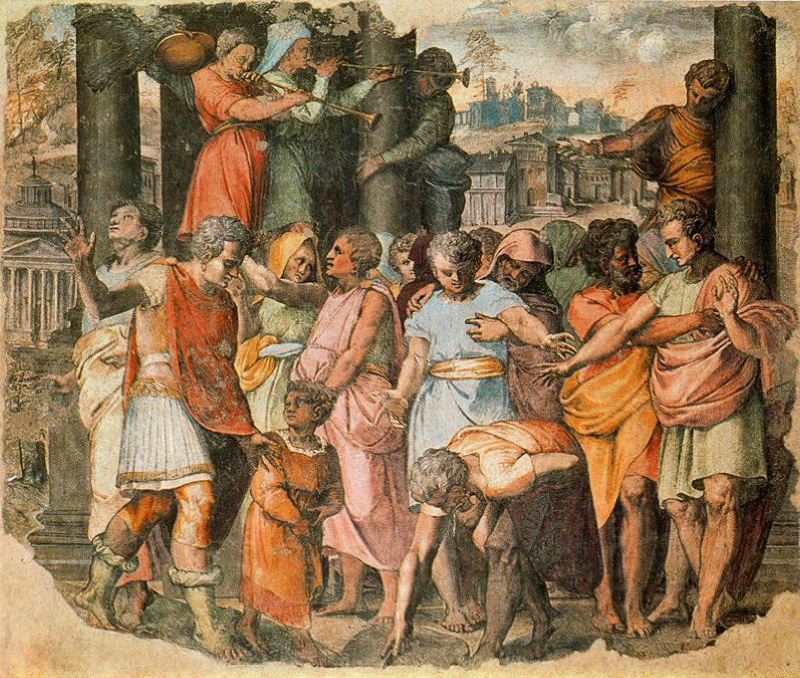 Tarquinius Priscus founds the Temple of Jupiter on the Campidoglio by Perino del Vaga