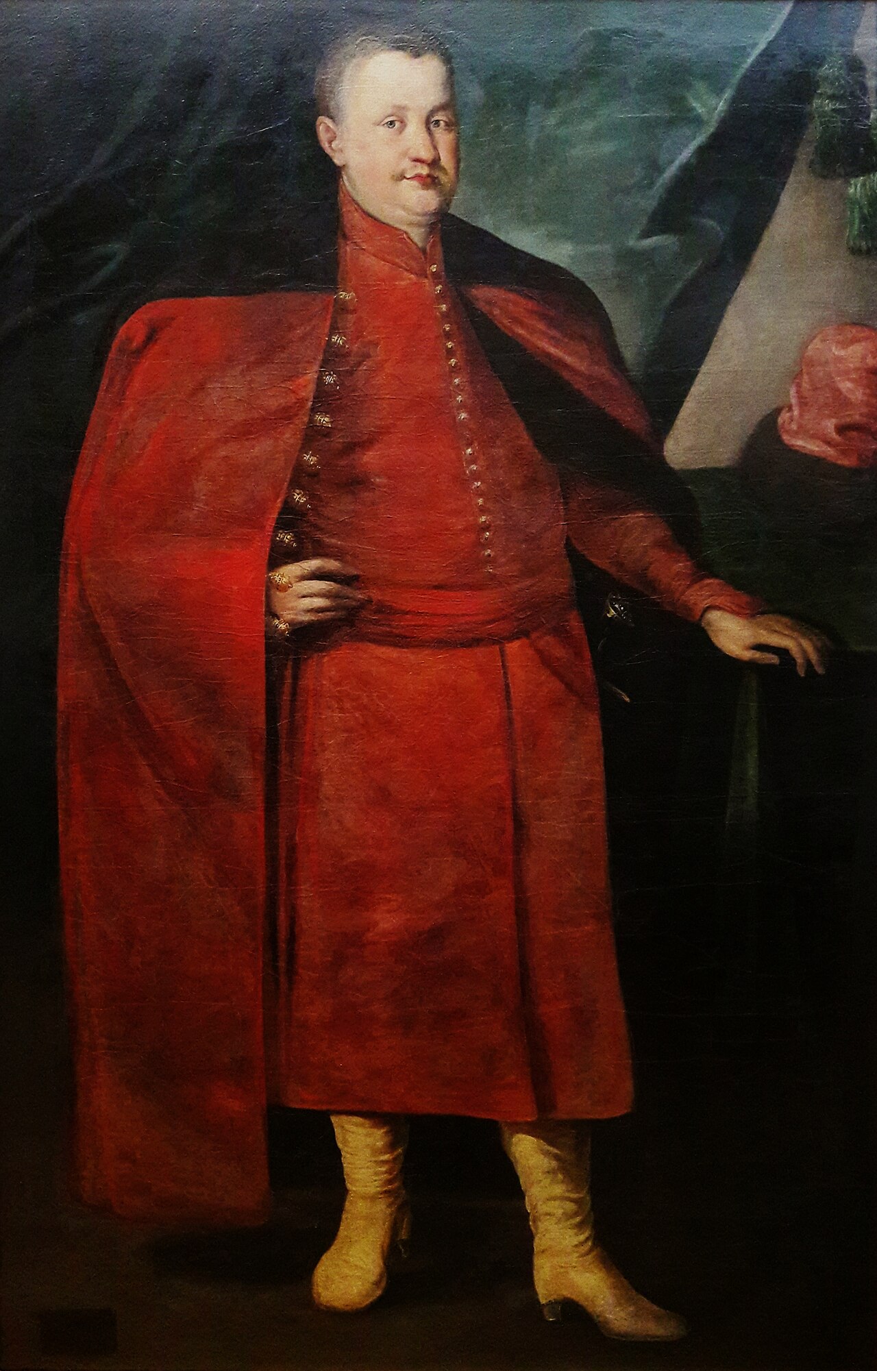 Portrait of Władysław Dominik Zasławski-Ostrogski in Polish costume. by Peter Danckerts de Rij
