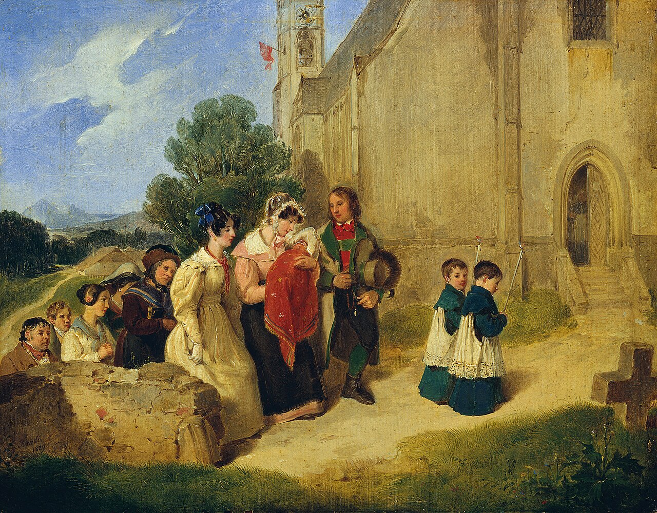 The Baptism Procession by Peter Fendi