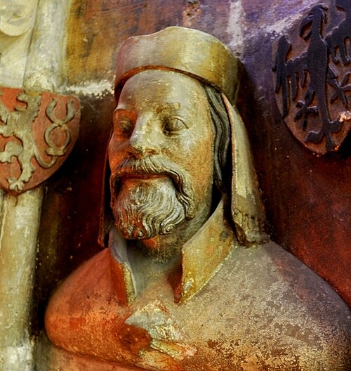 bust of Emperor Charles IV. in the St. Vitus Cathedral in Prague by Peter Parler