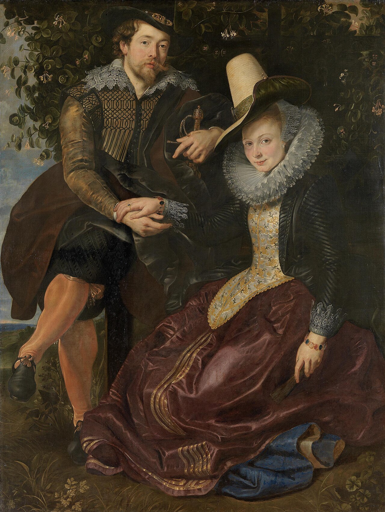 Rubens and Isabella Brant in the honeysuckle bower by Peter Paul Rubens