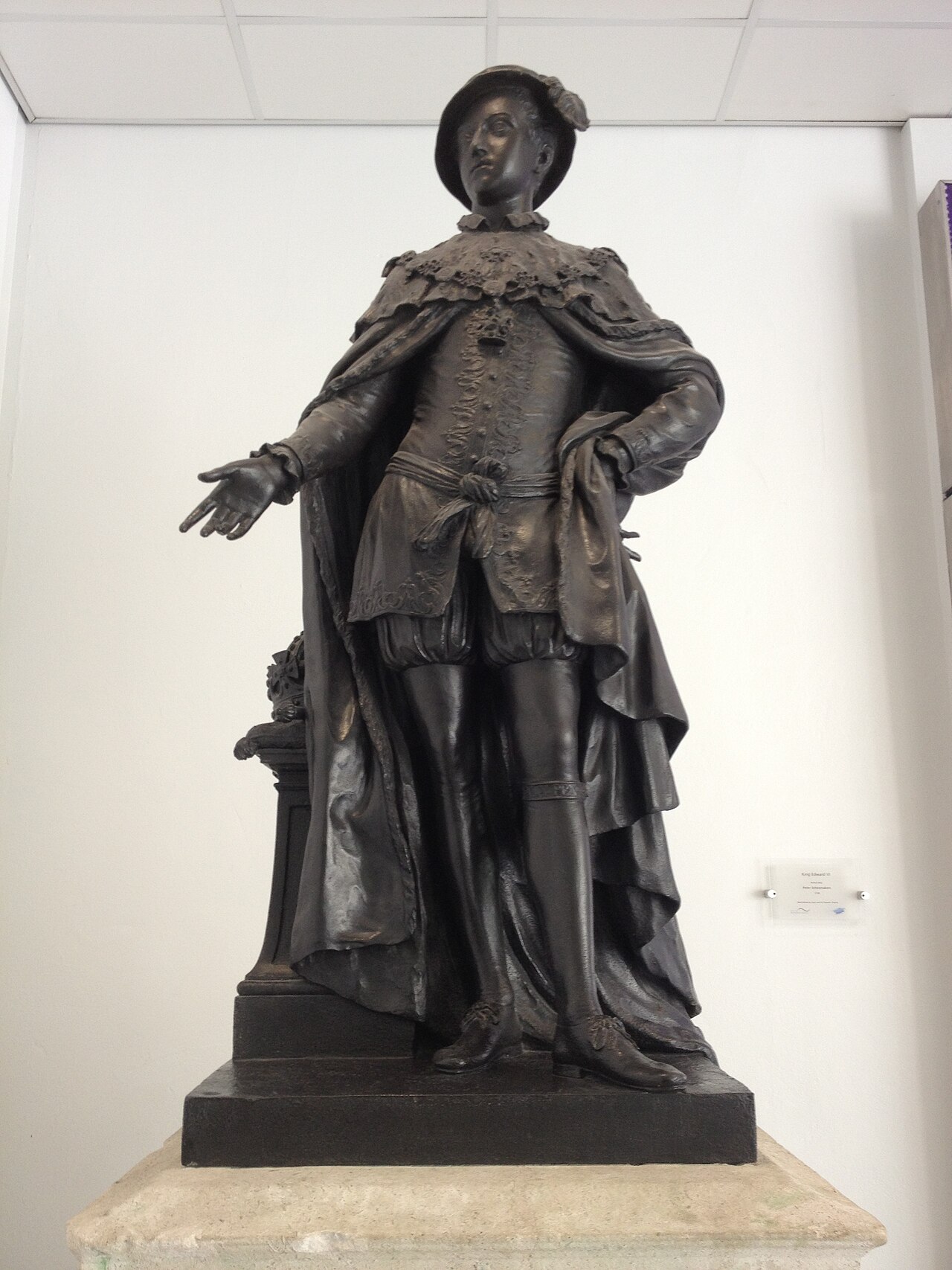 Statue of Edward VI by Peter Scheemakers
