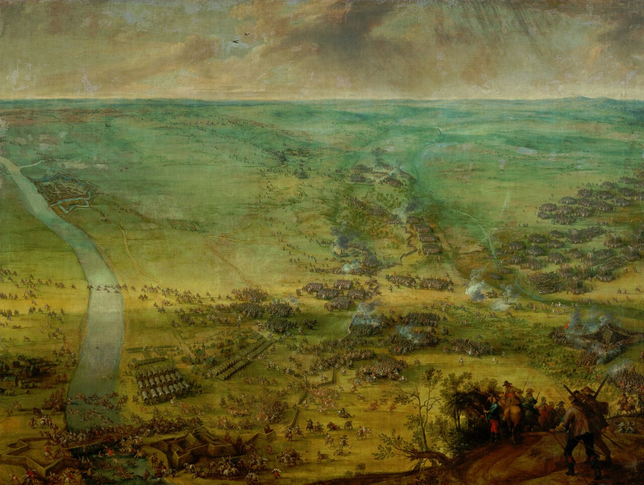 The Battle of Thionville, the Arrival of the Imperial forces under Piccolomini , 19 June 1639 by Peter Snayers