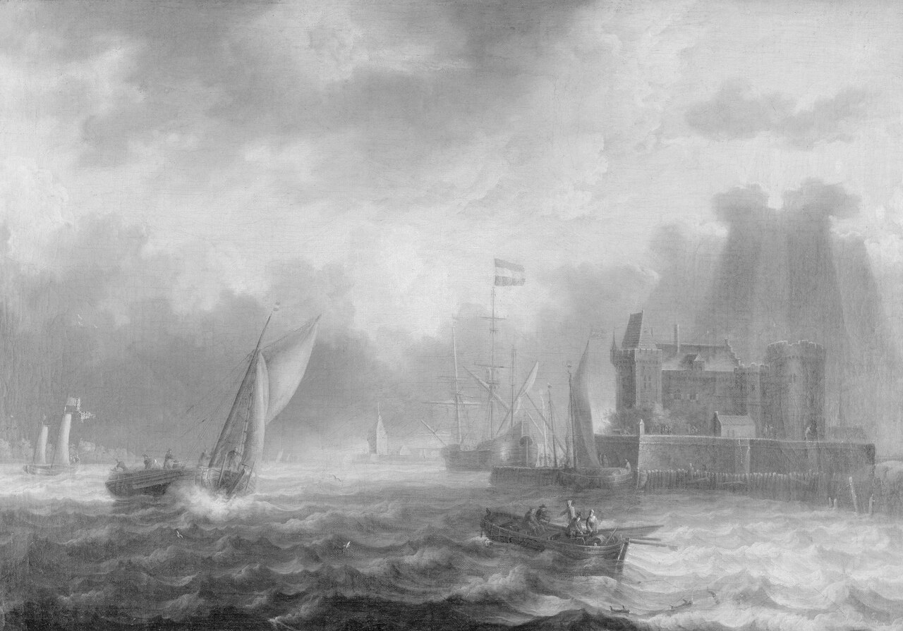 Fortress on a Riverbank by Peter van de Velde
