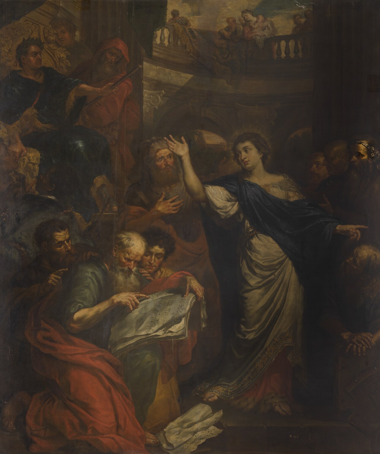 Saint Catherine of Alexandria in discussion with the fifty philosophers by Peter Ykens