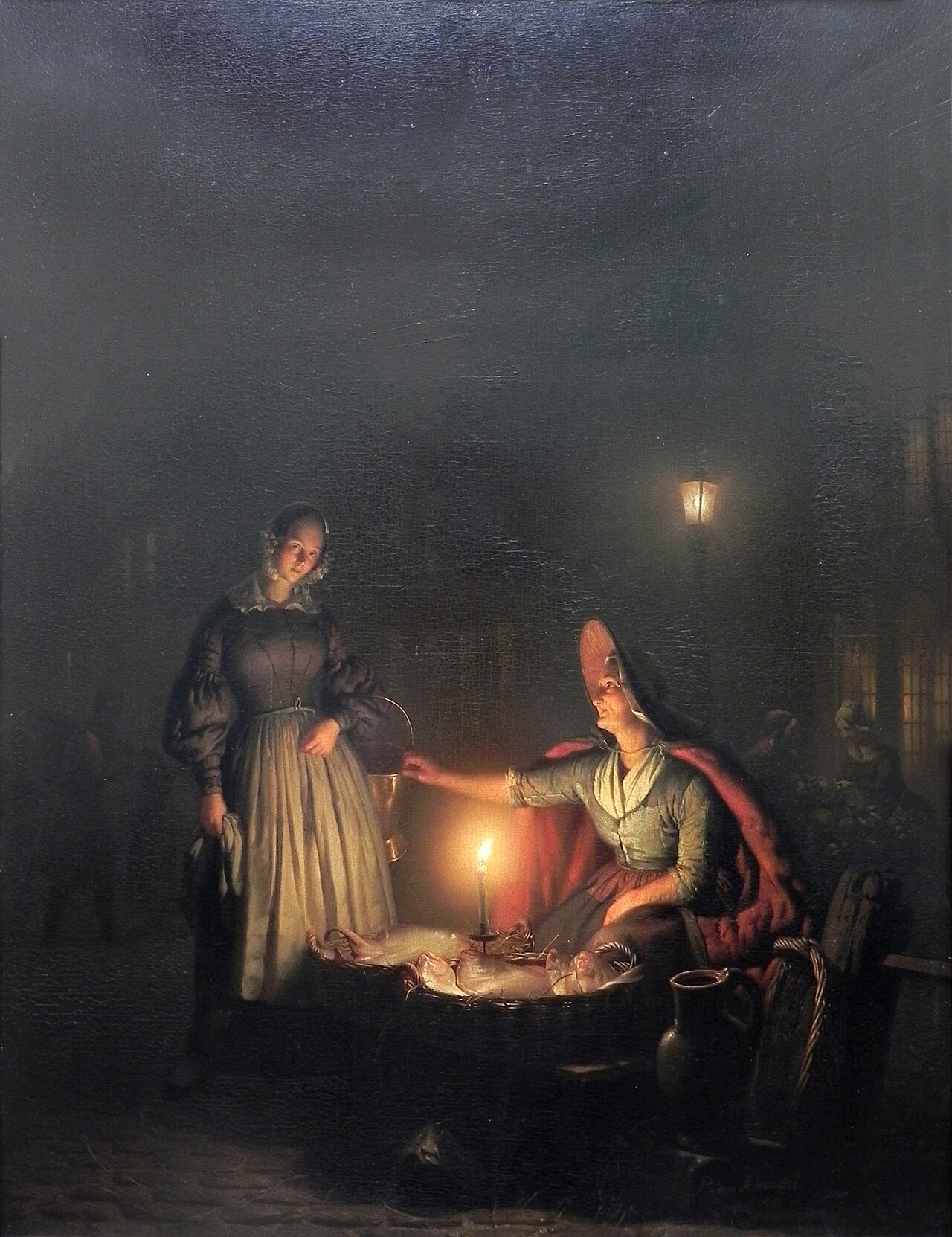 Fish Seller by Petrus van Schendel