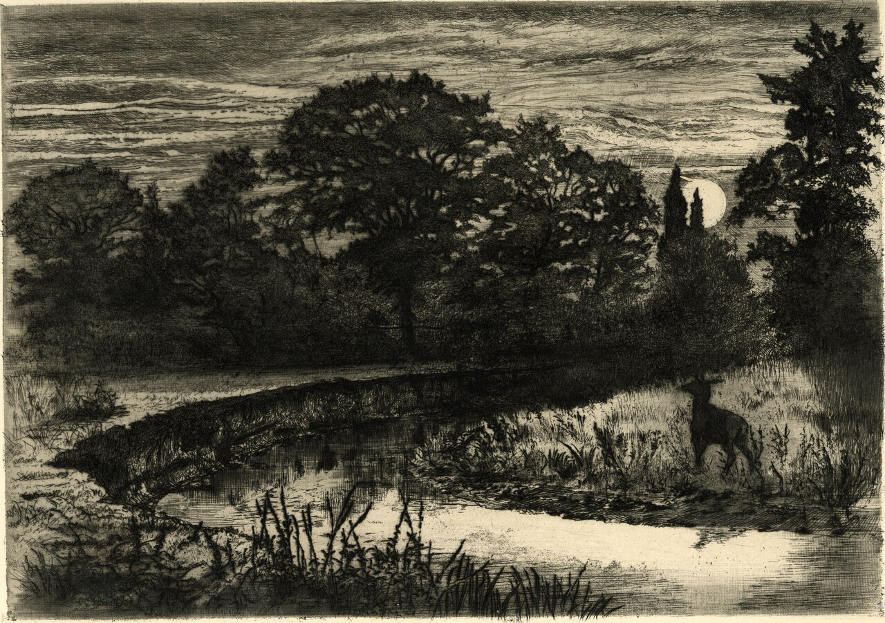 Moonrise on the Ternin by Philip Gilbert Hamerton