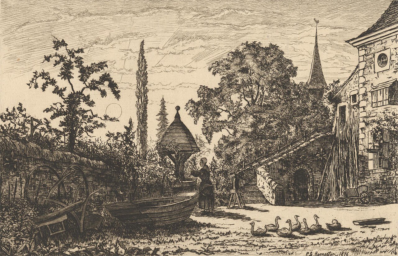 Smith's Yard at Etang by Philip Gilbert Hamerton