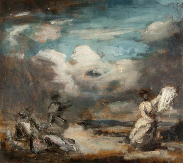 Flying Kites (Sketch for Bourton House Decorations) by Philip Wilson Steer