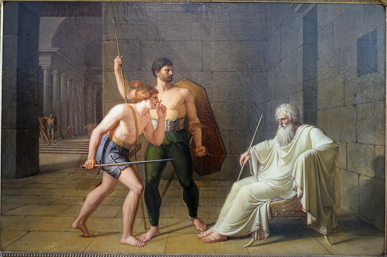 The Death of the Consul Papirius by Philipp Friedrich von Hetsch