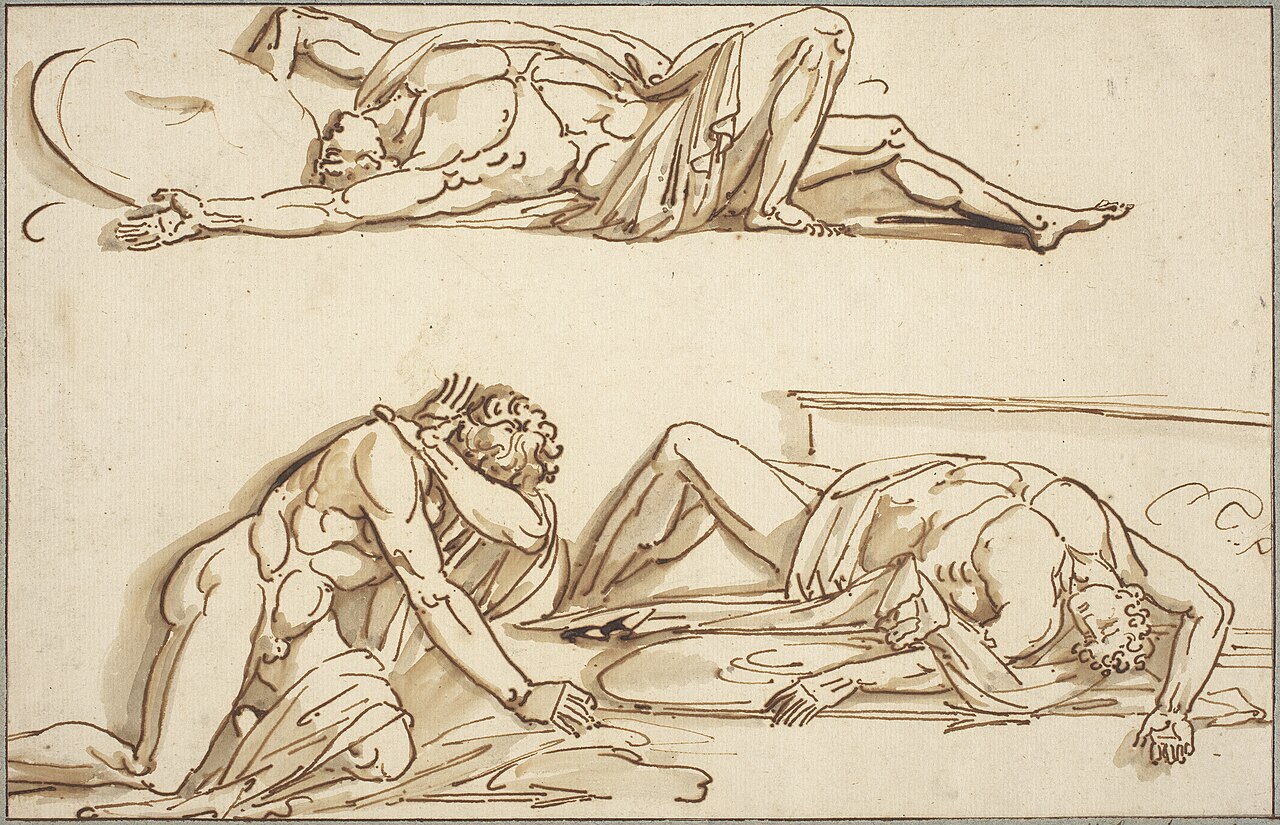 Achilles and Patroclus by Philippe-Auguste Hennequin