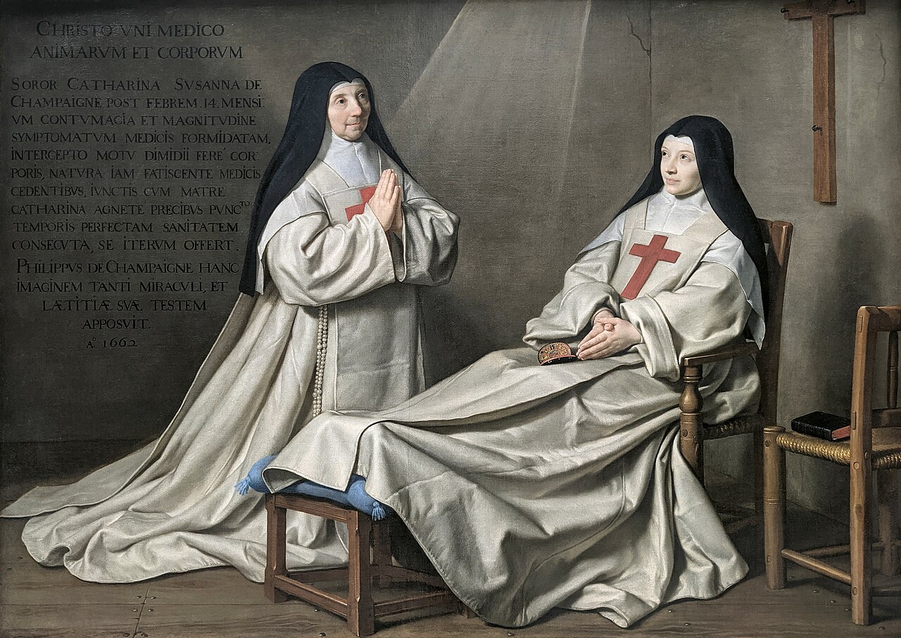 Mother Catherine-Agnès Arnault and Sister Catherine de Sainte Suzanne de Champaigne by Philippe de Champaigne