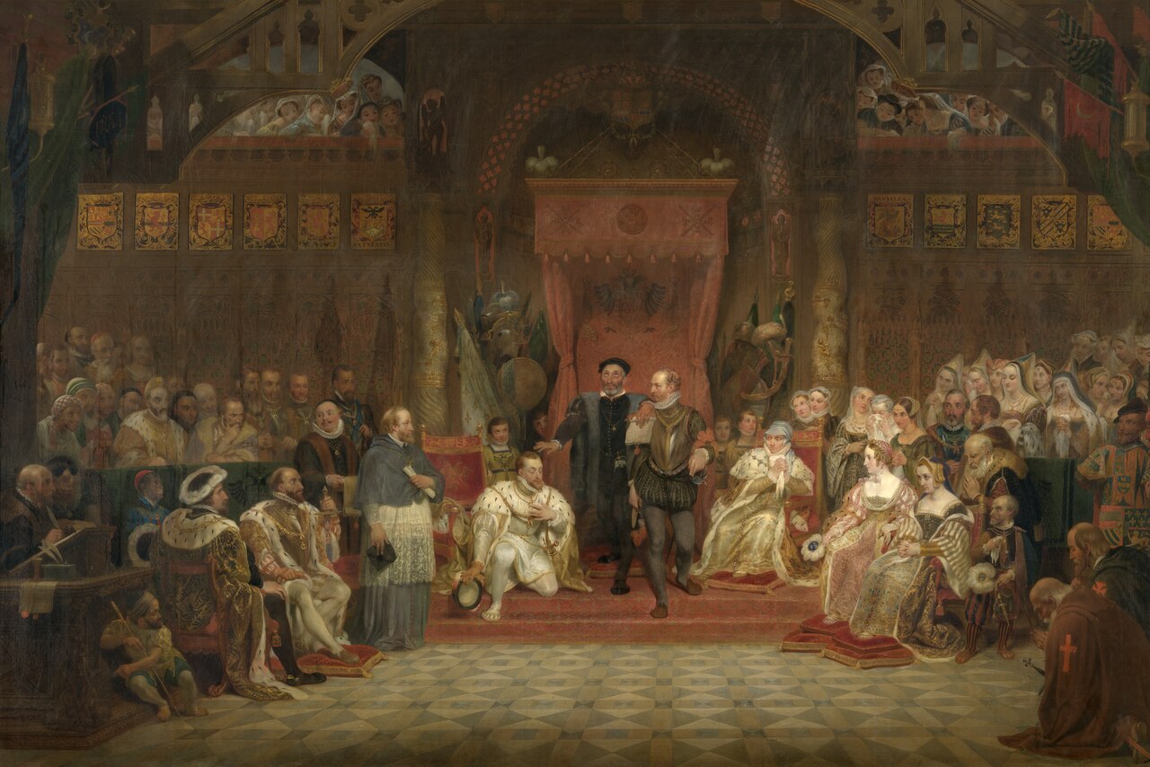 Abdiction of Charles V by Philippe-Jacques van Bree