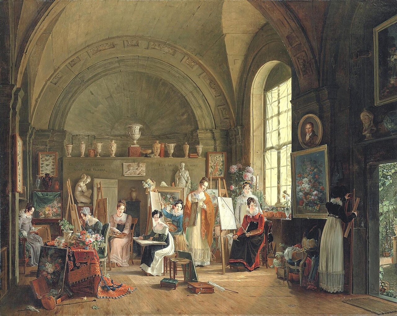 Interior of the Studio of Van Dael and his students at the Sorbonne by Philippe-Jacques van Bree