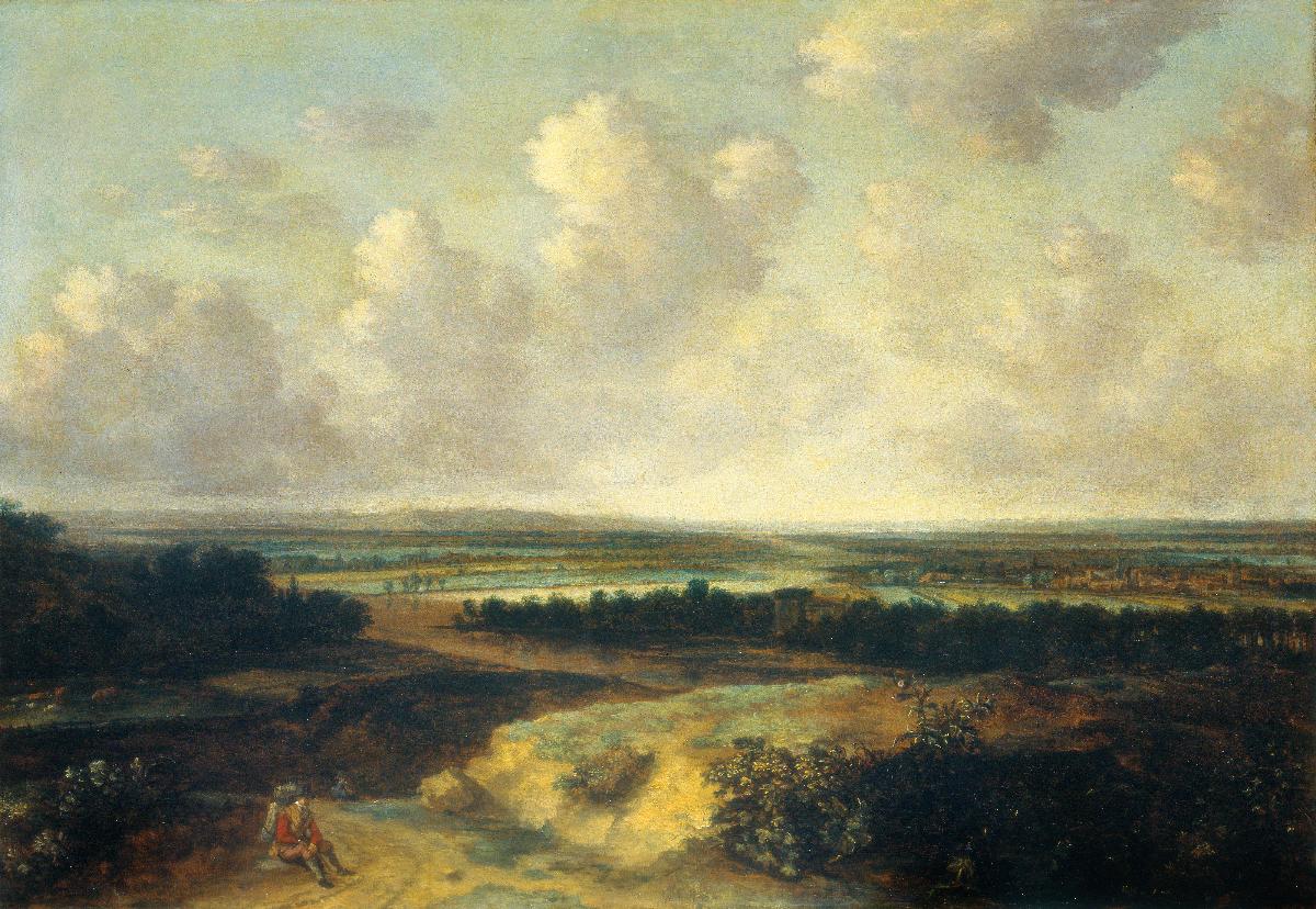 Landscape with Resting Traveller by Philips Koninck