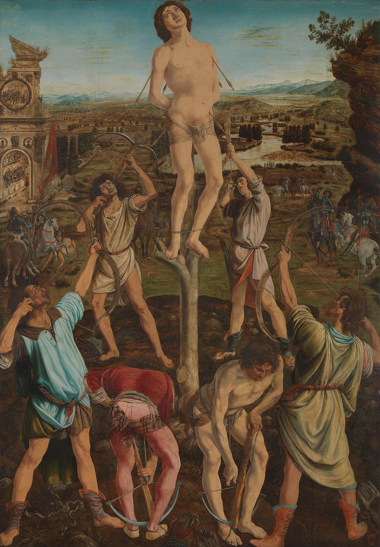 Martyrdom of Saint Sebastian by Piero del Pollaiuolo