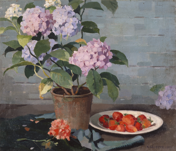 Flowers and Fruit by Pierre Adolphe Valette