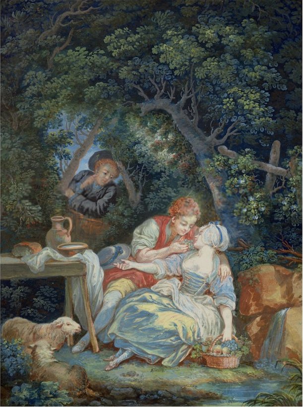 Annette et Lubin by Pierre-Antoine Baudouin