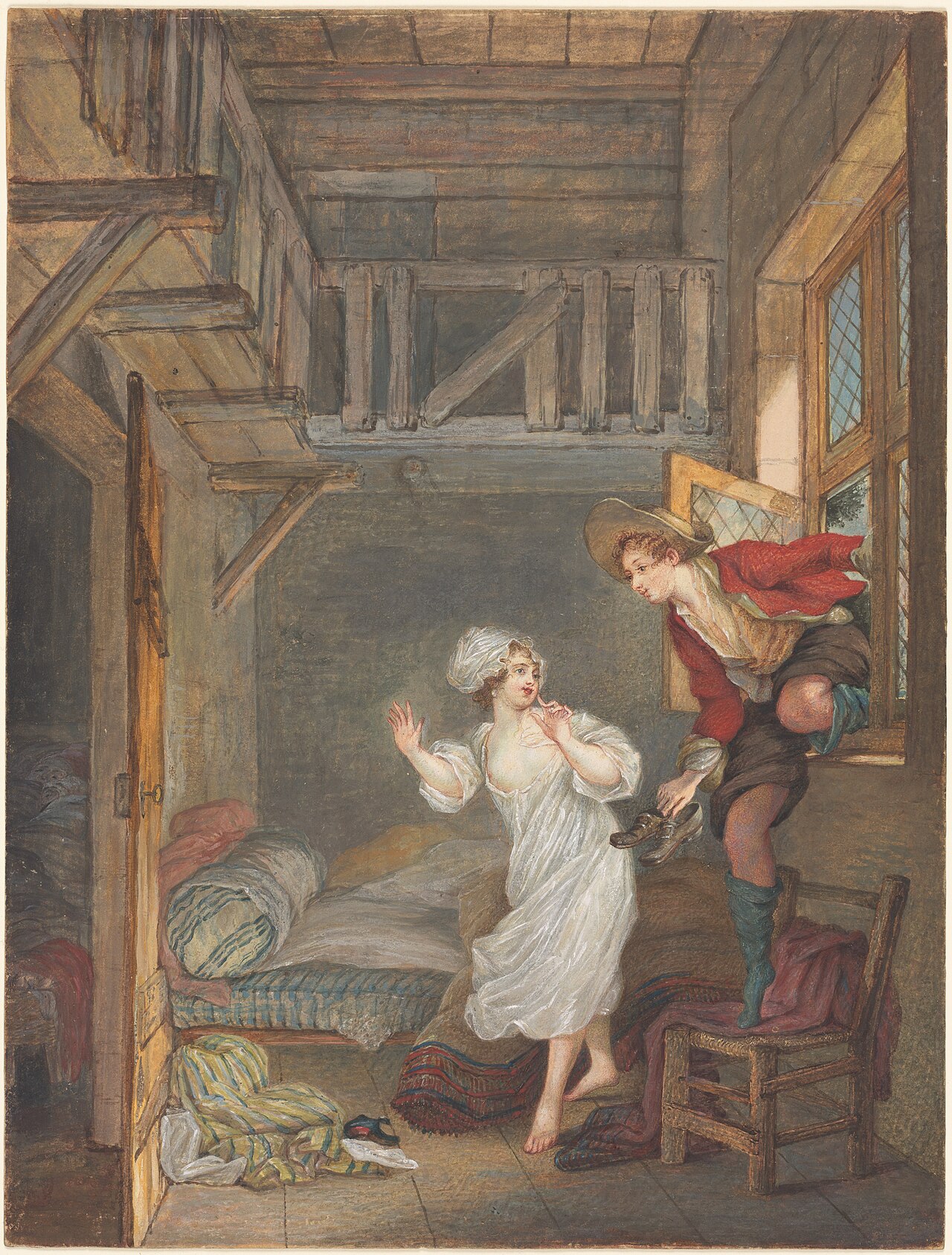 The Lover's Visit by Pierre-Antoine Baudouin
