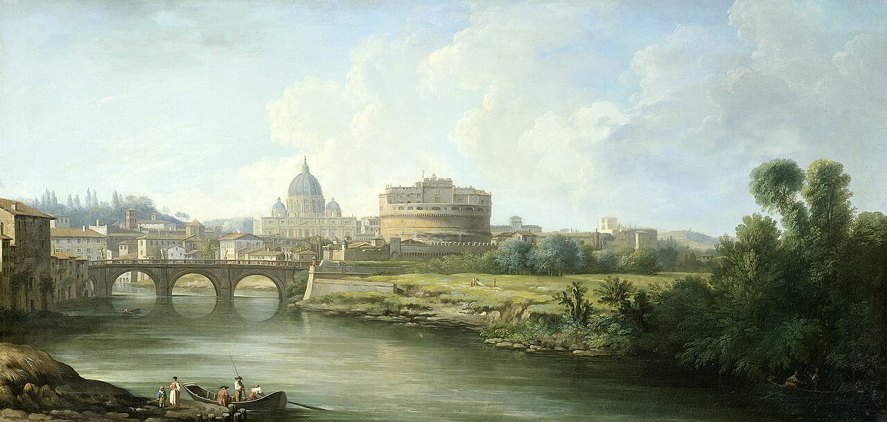 View of the Castel Sant'Angelo in Rome by Pierre-Antoine Demachy